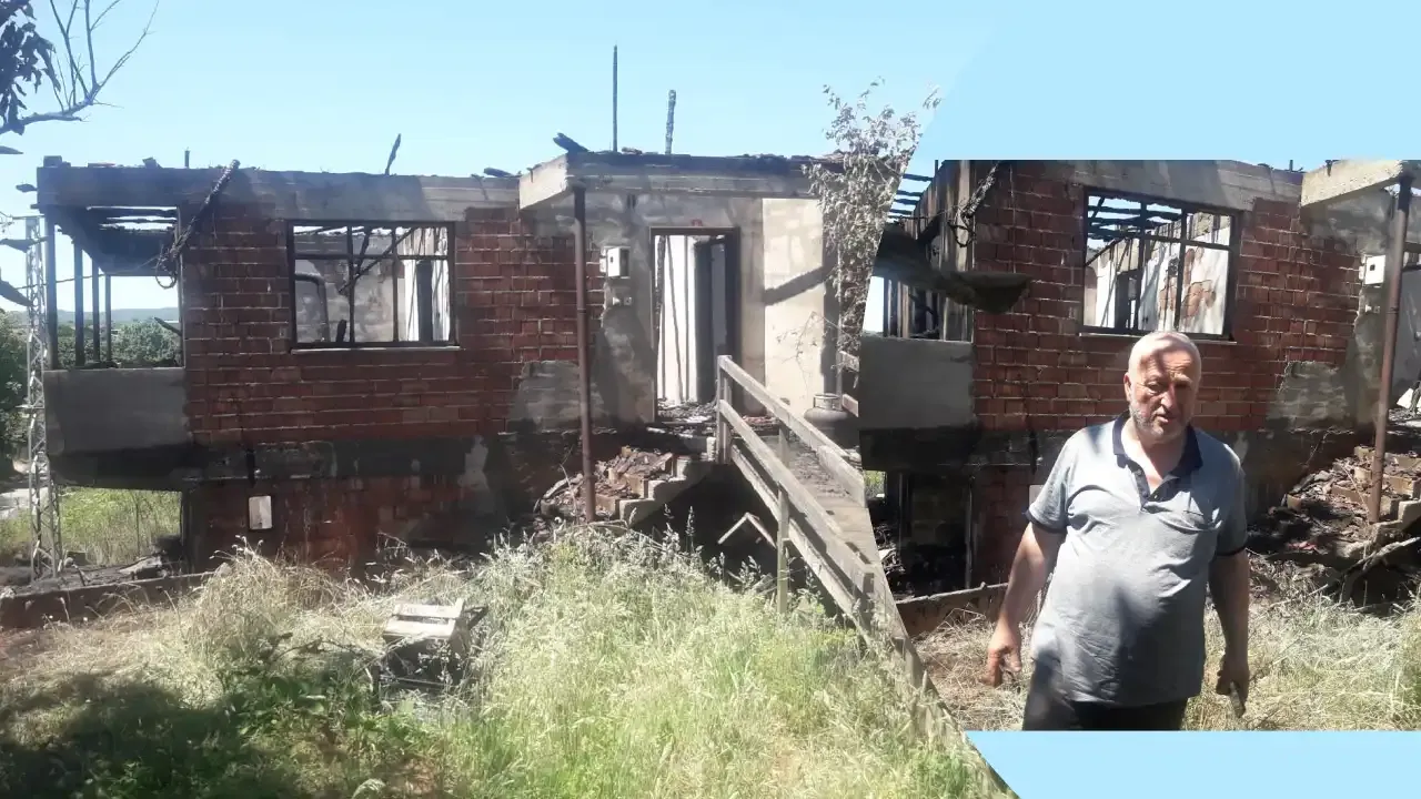 Hendek Aktefek Mahalle Muhtarının Evi Yandı
