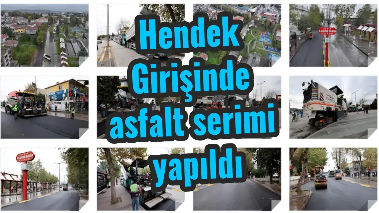 Hendek Girişinde asfalt serimi yapıldı