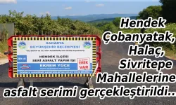 Hendek Çobanyatak, Halaç, Sivritepe'ye asfalt serimi gerçekleştirildi.