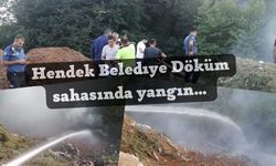 Hendek Belediye Döküm sahasında yangın…