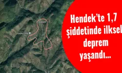 Hendek’te 1,7 şiddetinde, ilksel deprem yaşandı…