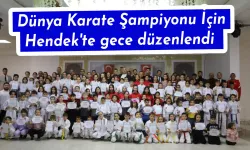 Dünya Karate Şampiyonu İçin Hendek'te gece düzenlendi.