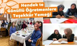 Hendek’te Gönüllü Öğretmenlere Teşekkür Yemeği