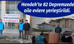 Hendek’te 82 Depremzede aile evlere yerleştirildi.