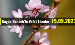 Bugün Hendek'te Vefat Edenler 15 - 09 - 2023