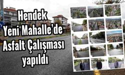 Hendek Yeni Mahalle’de Asfalt Çalışması yapıldı