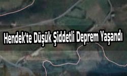 Hendek'te Düşük Şiddetli Deprem Yaşandı