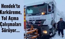 Hendek'te Kar Küreme, Yol Açma  Çalışmaları Sürüyor...