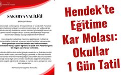 Hendek’te Eğitime Kar Molası: Okullar 1 Gün Tatil