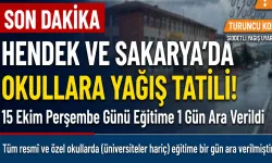 Hendek'te Okullara Yağış Tatili