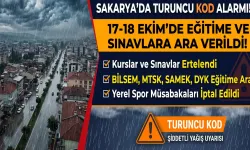Sakarya'da Turuncu Kod Uyarısı Kurs ve Sınavlar Ertelendi