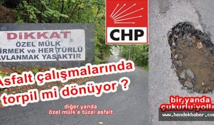 Asfalt çalışmalarında torpil mi dönüyor ?