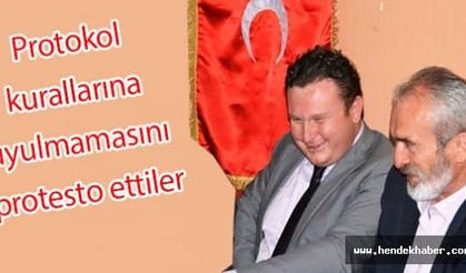 Protokol kurallarına uyulmamasını protesto ettiler