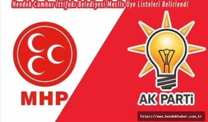 Hendek Cumhur İttifakı Belediyesi Meclis Üye Listeleri Belirlendi