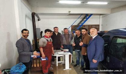Aday Yüksek Hendek Küçük Sanayi Sitesi ziyaretlerde bulundu
