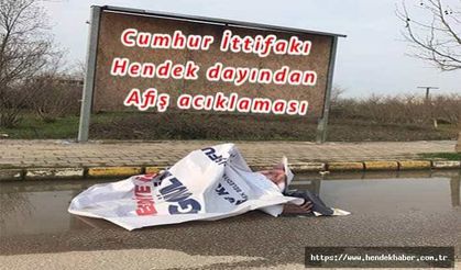Cumhur İttifakı Hendek adayından afiş acıklaması
