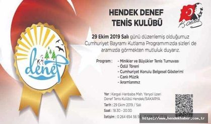 Hendek Denef Tenis Kulübünden anlamlı turnuva