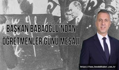 Hendek'te Başkan Babaoğlu 24 Kasım Öğretmenler gününü kutladı