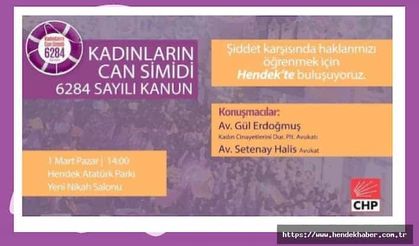 Hendek’te Kadına yönelik şiddet konulu söyleşi düzenlenecek