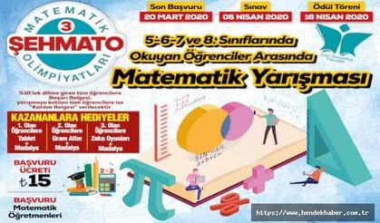 Hendek'te Ödüllü Matematik Yarışması Başvuruları Başladı
