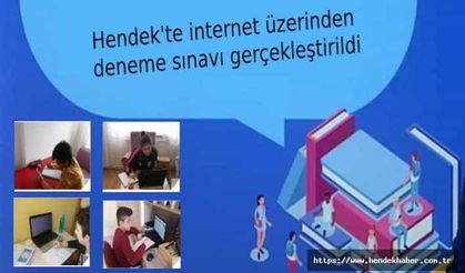 Hendek'te internet üzerinden deneme sınavı gerçekleştirildi