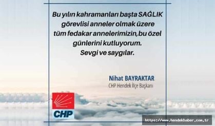 Bayraktar Annelerin Anneler Gününü Bu Mesajla Kutladı...