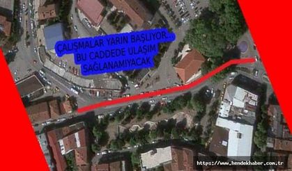 Hendek'te Bu caddeden yağmur suyu projesine başlanıyor
