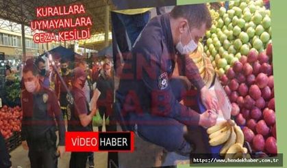 Hendek Salı Pazarında Kurallar uymayanlara ceza uygulandı.