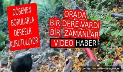 Hendek'in dereleri böyle kurutuluyor…