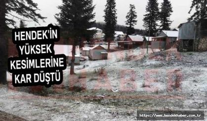 Hendeğin Yüksek kesimleri beyaza büründü…