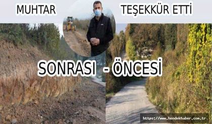 Hendek'te Mahalle Muhtarı Nalbant dan teşekkür…