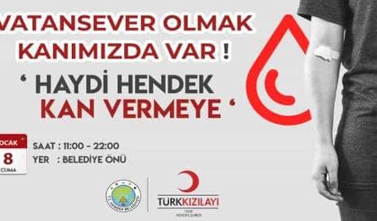 Hendek de kan bağış günü gerçekleştirilecek…