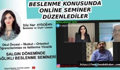 Yaşanan Salgın Sürecinde Hendek de dengeli beslenme semineri verdiler…