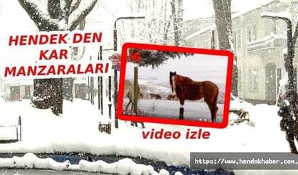 Hendek’te kar yağışı şiddetini artırdı...