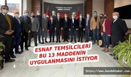 Esnaf Pandemi Döneminde Bu 13 Maddenin uygulanmasını istiyor…