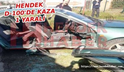 Hendek’te kaza bir yaralı...