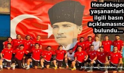Hendekspor yaşananlarla ilgili basın açıklamasında bulundu...