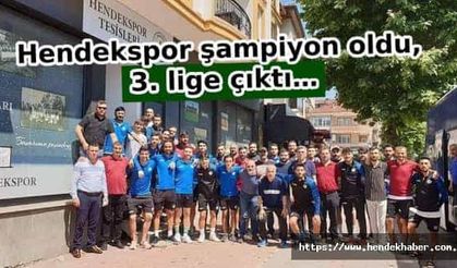 Hendekspor şampiyon oldu, 3. lige çıktı…