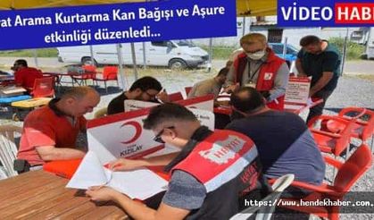 Hayat Arama Kurtarma Kan Bağışı ve Aşure etkinliği düzenledi…