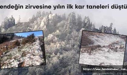 Hendeğin zirvesine yılın ilk kar taneleri düştü