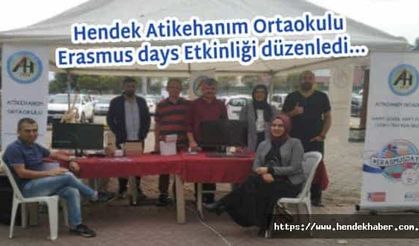 Hendek Atikehanım Ortaokulu  Erasmus days Etkinliği düzenledi...