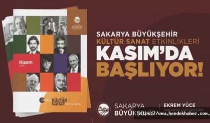 Sakarya Büyükşehir Belediyesi Kasım Kültür Sanat etkinlik takvimi belirlendi…