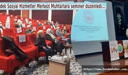 Hendek Sosyal Hizmetler Merkezi Muhtarlara seminer düzenledi...