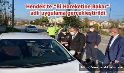 Hendek’te “Bi Hareketine Bakar” adlı uygulama gerçekleştirildi.