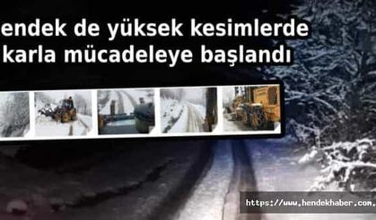 Hendek de karla mücadeleye başlandı