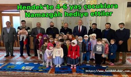 Hendek’te 4-6 yaş çocuklara Namazgâh hediye ettiler