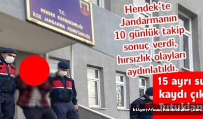 Hendek’te Jandarmanın 10 günlük takip sonuç verdi, hırsızlık olayları aydınlatıldı.