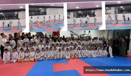 Hendek de Karate kuşak terfi töreni yapıldı