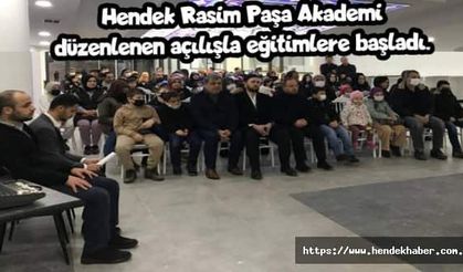 Hendek Rasim Paşa Akademi düzenlenen açılışla eğitimlere başladı.