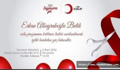 Hendek'te Kızılay Butik Açılıyor...